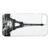 Coques Case-Mate iPhone Tour Eiffel noir et blanc (Dos (Horizontal))
