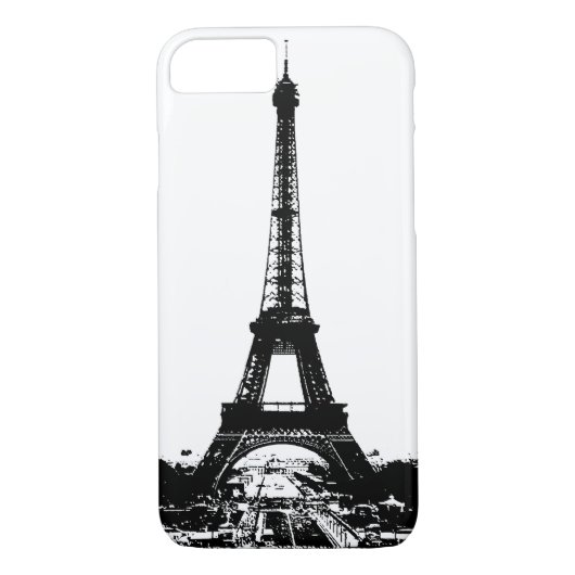 Coques Case-Mate iPhone Tour Eiffel noir et blanc (Dos)