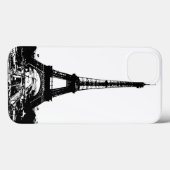 Coques Case-Mate iPhone Tour Eiffel noir et blanc (Verso (horizontal))