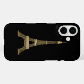 Coques Case-Mate iPhone Tour Eiffel noir et or français (Verso (horizontal))