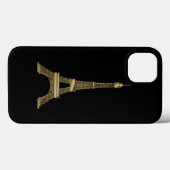 Coques Case-Mate iPhone Tour Eiffel noir et or français (Verso (horizontal))