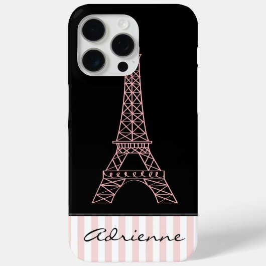 Coques Case-Mate iPhone Tour Eiffel Paris Chic rose (Verso)