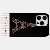 Coques Case-Mate iPhone Tour Eiffel Paris Chic rose (Verso (horizontal))