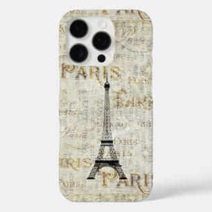 Coques iPhone 16 Pro Tour Eiffel Paris Design Vintage Carte postale