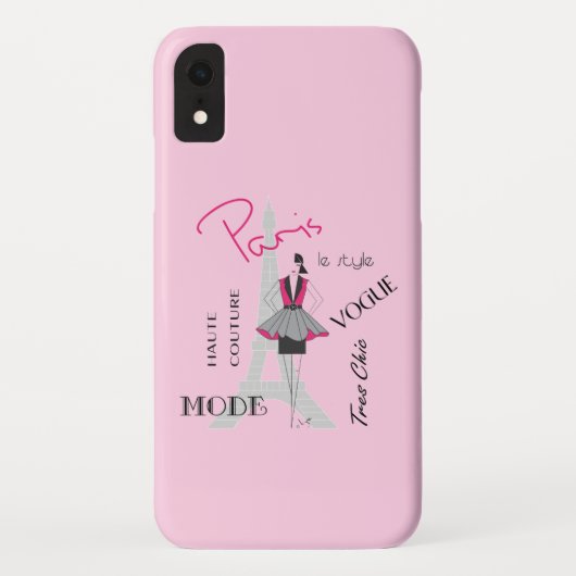 Coques Case-Mate iPhone Tour Eiffel Paris Mode rose (Dos)
