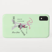 Coques Case-Mate iPhone Tour Eiffel Paris Mode Vert clair (Dos (Horizontal))