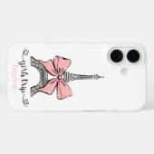 Coques Case-Mate iPhone Tour Eiffel Tour Eiffel & Bow Rose (Verso (horizontal))