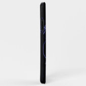 Coques Case-Mate iPhone Tour Eiffel Tourbillons floraux violets (Dos/Droite)