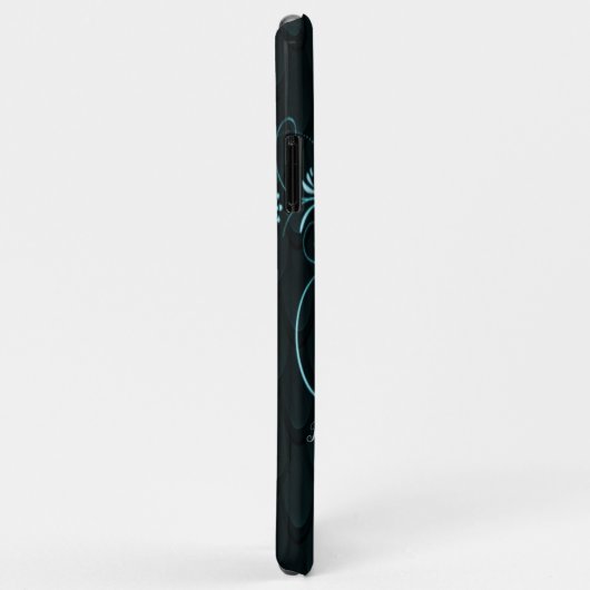 Coques Case-Mate iPhone Tour Eiffel Turquoise Floral (Dos/Droite)