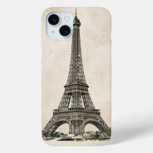 Coque iPhone 15 Mini Tour Eiffel vintage