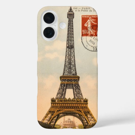 Coques Case-Mate iPhone Tour Eiffel vintage (Verso)