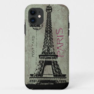 Etui iPhone Case-Mate Tour Eiffel vintage de carte postale de Paris