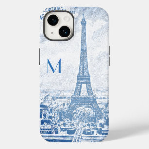 Coque Pour iPhone 14 Tour Eiffel vintage -monogrammed