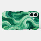 Coques Case-Mate iPhone Tourbillon abstrait d'océan émeraude (Verso (horizontal))