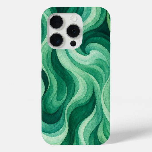 Coques Case-Mate iPhone Tourbillon abstrait d'océan émeraude (Verso)