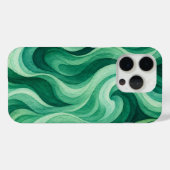 Coques Case-Mate iPhone Tourbillon abstrait d'océan émeraude (Verso (horizontal))
