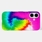 Coques Case-Mate iPhone Tourbillon abstrait néon brillant (Verso (horizontal))