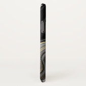 Coques Case-Mate iPhone Tourbillon abstrait noir et or (Dos/Droite)