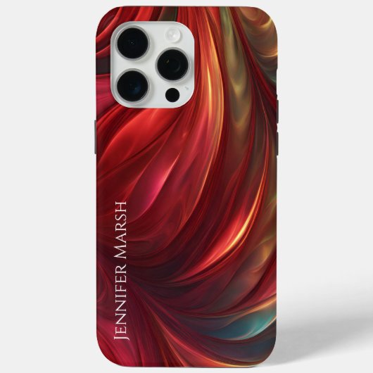 Coques Case-Mate iPhone Tourbillon Abstrait rouge Iridescente (Verso)