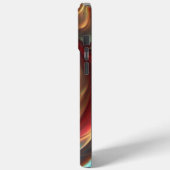 Coques Case-Mate iPhone Tourbillon Abstrait rouge Iridescente (Verso / Gauche)
