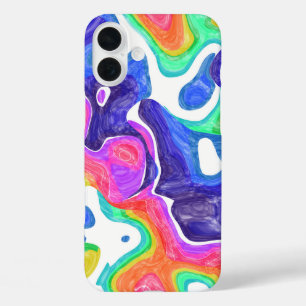 Coques iPhone 16 Plus Tourbillon arc-en-ciel