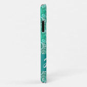 Coques Case-Mate iPhone Tourbillon bleu Batik à motifs (Dos/Droite)
