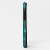 Coques Case-Mate iPhone tourbillon de polkadot turquoise (Dos/Gauche)