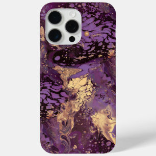 Coque iPhone 15 Pro Max tourbillon d'encre d'or iris :