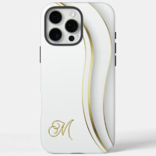 Coques iPhone 16 Pro Max Tourbillon Doré Monogrammé 