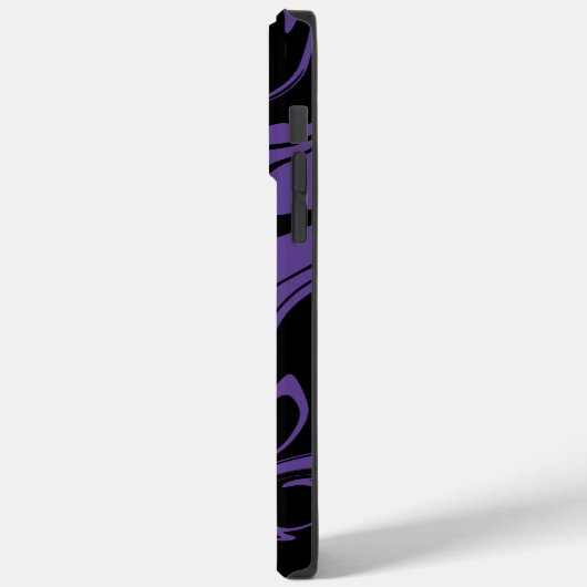 Coques Case-Mate iPhone Tourbillon en marbre rouge et noir (Verso / Gauche)