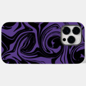 Coques Case-Mate iPhone Tourbillon en marbre rouge et noir (Verso (horizontal))