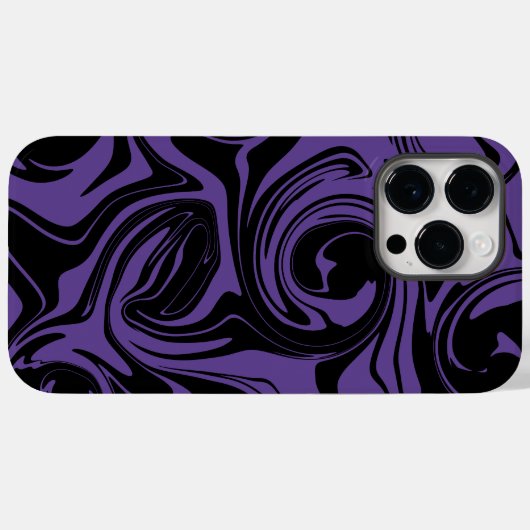 Coques Case-Mate iPhone Tourbillon en marbre rouge et noir (Verso (horizontal))