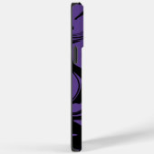 Coques Case-Mate iPhone Tourbillon en marbre rouge et noir (Verso / Droite)