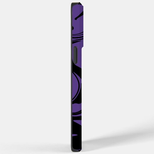 Coques Case-Mate iPhone Tourbillon en marbre rouge et noir (Verso / Droite)