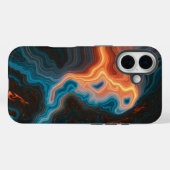 Coques Case-Mate iPhone Tourbillon Néon Abstrait (Verso (horizontal))