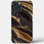 Coques Case-Mate iPhone Tourbillon noir Honeycomb au chocolat exotique (Verso)