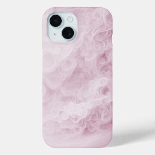 Coque Pour iPhone 15 Tourbillon Rose Pastel Abstrait