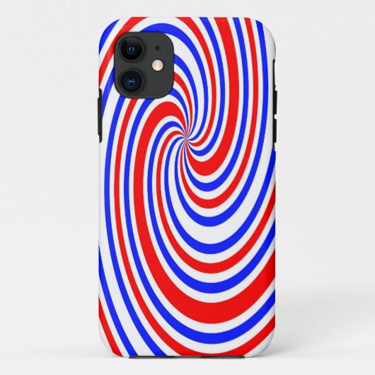 Coques Case-Mate iPhone Tourbillon rouge blanc et bleu (Dos)