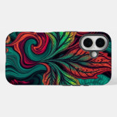 Coques Case-Mate iPhone Tourbillon Tropical Feuille Abstraite (Verso (horizontal))