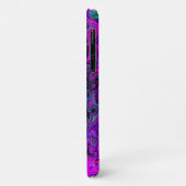 Coques Case-Mate iPhone Tourbillonnement Liquide Rétro Noir et Magenta (Dos/Gauche)