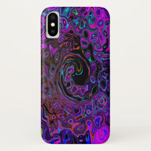 Case-Mate iPhone Case Tourbillonnement Liquide Rétro Noir et Magenta