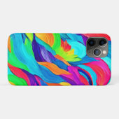 Coques Case-Mate iPhone Tourbillons de arc-en-ciel vibrant Art Abstrait (Dos (Horizontal))