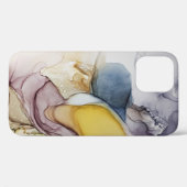 Coques Case-Mate iPhone Tourbillons d'encre d'alcool, teinte jaune, abstra (Verso (horizontal))