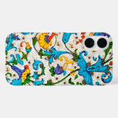 COQUES Case-Mate iPhone TOURBILLONS FLEURIS BLEUS DE LA RENAISSANCE FLOREN (Verso (horizontal))