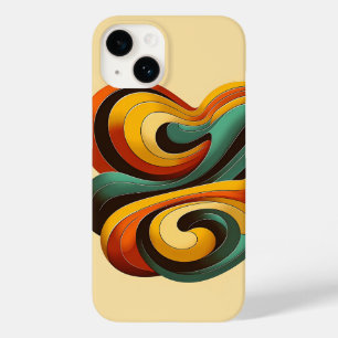 Coque Pour iPhone 14 Tourbillons liquides abstraits modernes et rétro v