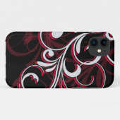 Coques Case-Mate iPhone Tourbillons Rouges et Blancs (Dos (Horizontal))