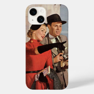 Coques Pour iPhone Touristes vintages voyageant à Paris Tour Eiffel