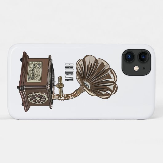 Coques Case-Mate iPhone Tourne-disque dessin animé (Dos (Horizontal))