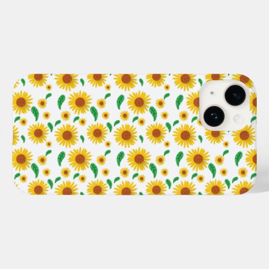 Coques Case-Mate iPhone Tournesol Abstrait (Verso (horizontal))