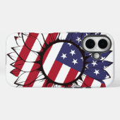 Coques Case-Mate iPhone Tournesol Américain Patriotique (Verso (horizontal))